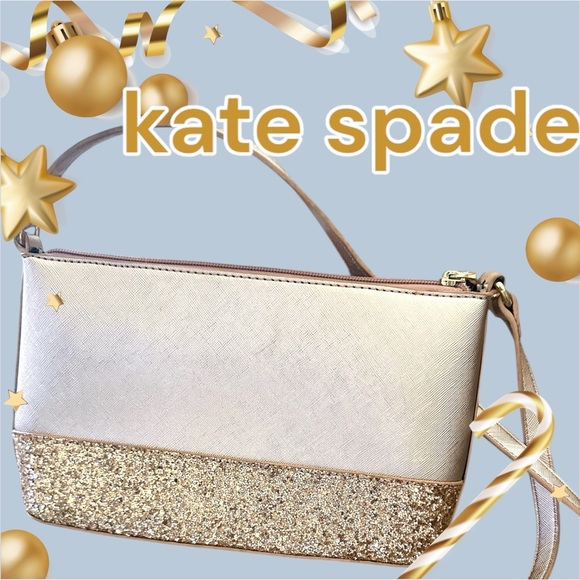 KATE SPADE FLASH GLITTER MIXED FABRIC CROSSBODY - Picture 4 of 13